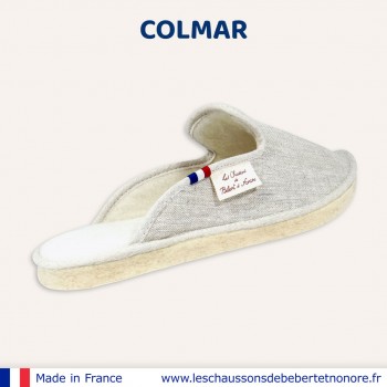 COLMAR Babouches Femme Lin Semelle feutre laine