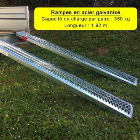 Paire de rampes en tôle galvanisée 350 kg 686739