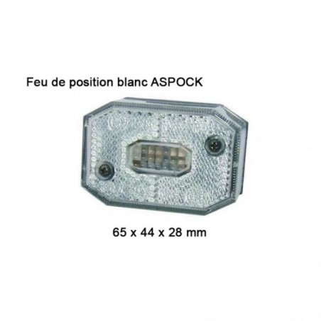 Feu de position blanc Aspock 685107