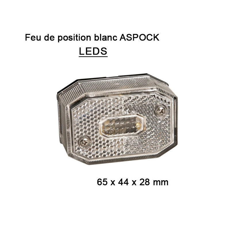 Feu de position blanc Aspock Leds 687258