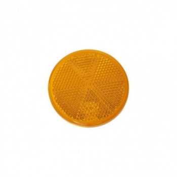 Catadioptre rond ORANGE diamètre 60 mm autocollant P0691