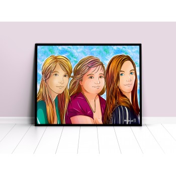 Portrait groupe manga
girls drawing