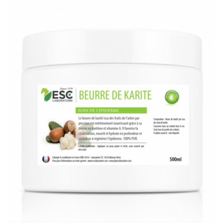 Beurre de Karité – Pur et riche en vitamines A et E – Nourrit et protège l’épiderme du cheval