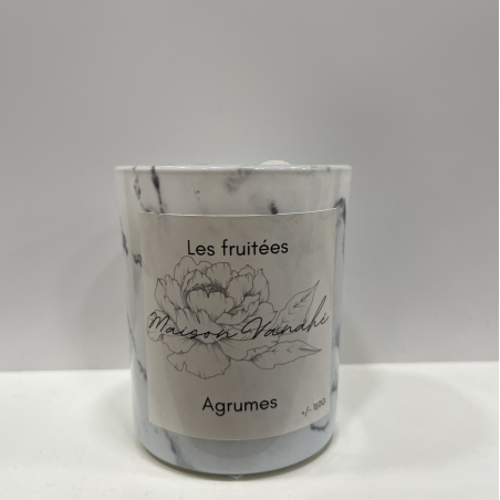 Bougie pot marbré Agrumes