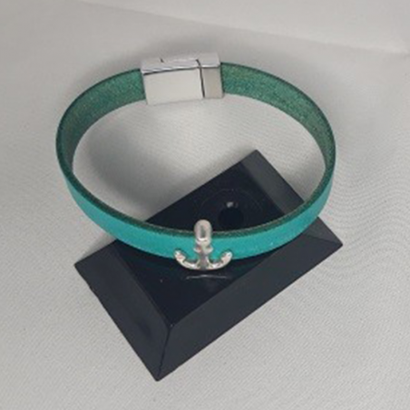 BRACELET HOMME CUIR TURQUOISE