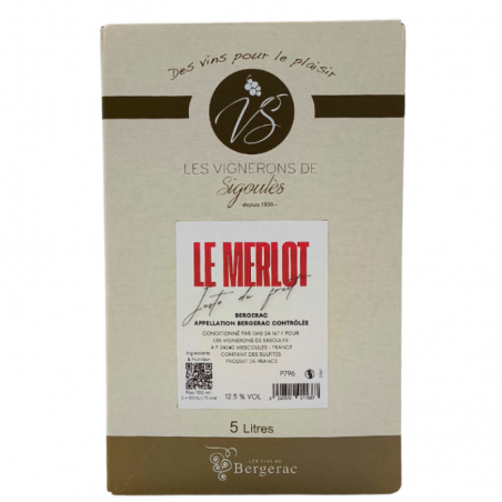 BAG IN BOX 5L ROUGE MERLOT...