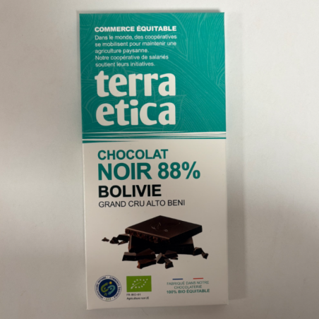 Tablette chocolat noir 88%...