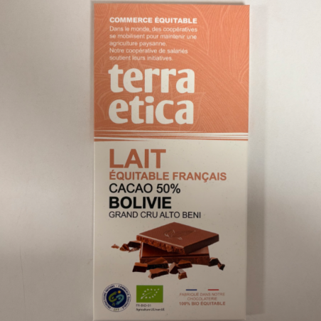 Tablette chocolat lait 50%...